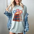 Books Fireworks 4th Of July Bookworm Patriotic Reader Women's Comfort Colors T-Shirt Denim