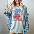 Books Fireworks And Freedom 4th Of July Book Lover Women's Comfort Colors T-Shirt Denim