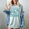 Books Are My Love Language Retro Book Quote Women's Comfort Colors T-Shirt Denim Books Are My Love Language Retro Book Quote Women's Comfort Colors T-Shirt Denim