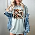 Books Are My Love Language Retro Groovy 70s Book Lover Women's Comfort Colors T-Shirt Denim
