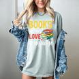 Books Are My Love Language Stack Women's Comfort Colors T-Shirt Denim
