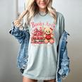 Books Are My Love Language Teddy Bear Book Lovers Valentine Women's Comfort Colors T-Shirt Denim