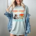 BOOKS AND MAINE COONS ARE MY THERAPY Main Coon Women's Comfort Colors T-Shirt Denim