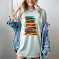 Books Painting Colorful Art Abstract Graphic Books Women's Comfort Colors T-Shirt Denim