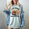 I Like Books More Than People Glasses Women's Comfort Colors T-Shirt Denim I Like Books More Than People Glasses Women's Comfort Colors T-Shirt Denim
