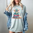 Bookworm Book Dragon Read Books Be Kind Stay Weird Women's Comfort Colors T-Shirt Denim