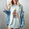 Bookworm Cockatiel Bird Reading Books Drinking Coffee Lover Women's Comfort Colors T-Shirt Denim