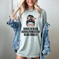 Born To Read Books Forced To Read Emails Messy Bun Reading Women's Comfort Colors T-Shirt Denim