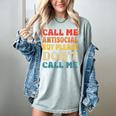 Call Me Antisocial But Please Don't Call Me Introvert Women's Comfort Colors T-Shirt Denim