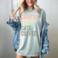 Camera Books Cats And Coffee Lover Photography Men Women Women's Comfort Colors T-Shirt Denim Camera Books Cats And Coffee Lover Photography Men Women Women's Comfort Colors T-Shirt Denim