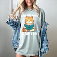 Cat Reading Books Bookworm Read One More Chapter Women's Comfort Colors T-Shirt Denim Cat Reading Books Bookworm Read One More Chapter Women's Comfort Colors T-Shirt Denim