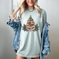 Christmas Book Reading Reader Xmas Bibliophile -Adult Christmas Tree Book Modern Women's Comfort Colors T-Shirt Denim Christmas Book Reading Reader Xmas Bibliophile -Adult Christmas Tree Book Modern Women's Comfort Colors T-Shirt Denim