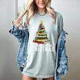 Christmas Book Tree All Booked For Xmas Women's Comfort Colors T-Shirt Denim