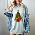 Christmas Book Tree Bookshelf Holiday For Readers Librarians Women's Comfort Colors T-Shirt Denim Christmas Book Tree Bookshelf Holiday For Readers Librarians Women's Comfort Colors T-Shirt Denim
