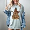 Christmas Snowman Made Of Books Holiday Reading Xmas Women's Comfort Colors T-Shirt Denim