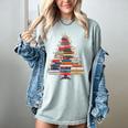 Christmas Tree Book Bookworm Women's Comfort Colors T-Shirt Denim Christmas Tree Book Bookworm Women's Comfort Colors T-Shirt Denim
