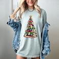 Christmas Tree Of Books For Readers And Librarians Women's Comfort Colors T-Shirt Denim