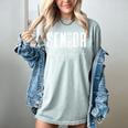 Class Of 2026 Senior Reading Themed Book Heartbeat Women's Comfort Colors T-Shirt Denim