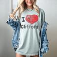 Clifford The Big Red Dog I Heart Clifford Childrens Books Women's Comfort Colors T-Shirt Denim Clifford The Big Red Dog I Heart Clifford Childrens Books Women's Comfort Colors T-Shirt Denim