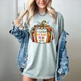 I Closed My Book To Be Here Fall Pumpkin Women's Comfort Colors T-Shirt Denim I Closed My Book To Be Here Fall Pumpkin Women's Comfort Colors T-Shirt Denim