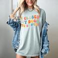 I Closed My Book To Be Here Book Lovers Library Reading Women's Comfort Colors T-Shirt Denim