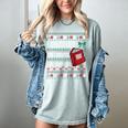 I Closed My Book To Be Here Ugly Christmas Sweater Women's Comfort Colors T-Shirt Denim I Closed My Book To Be Here Ugly Christmas Sweater Women's Comfort Colors T-Shirt Denim