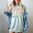 i Closed My Book To Be Here Women Men Women's Comfort Colors T-Shirt Denim
