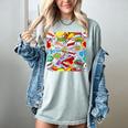Comic Book Pop Art Modern Fun Women's Comfort Colors T-Shirt Denim