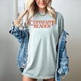 Constant Reader Fan Of Horror Suspense Books Bibliophile Women's Comfort Colors T-Shirt Denim