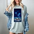 Cosmic Botanical Book Lover Reading Women's Comfort Colors T-Shirt Denim