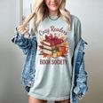 Cozy Readers Book Society Fall Autumn Floral Pumpkin Season Women's Comfort Colors T-Shirt Denim