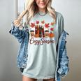 Cozy Season Autumn Leaves Books Pumpkins Fall Halloween Women's Comfort Colors T-Shirt Denim Cozy Season Autumn Leaves Books Pumpkins Fall Halloween Women's Comfort Colors T-Shirt Denim