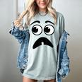 Creepy Face Carrot Halloween Book Character Costume Women's Comfort Colors T-Shirt Denim