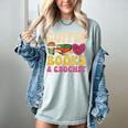 Crochet Coffee Reading Books Crocheter Crocheting Women's Comfort Colors T-Shirt Denim Crochet Coffee Reading Books Crocheter Crocheting Women's Comfort Colors T-Shirt Denim