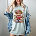 Cute Baby Highland Cow With Reading Book Bookworm Women's Comfort Colors T-Shirt Denim Cute Baby Highland Cow With Reading Book Bookworm Women's Comfort Colors T-Shirt Denim