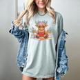 Cute Baby Highland Cow Reading Book Lover Toddler Women's Comfort Colors T-Shirt Denim Cute Baby Highland Cow Reading Book Lover Toddler Women's Comfort Colors T-Shirt Denim