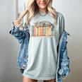 Cute Cat Sleeping On Books Women's Comfort Colors T-Shirt Denim Cute Cat Sleeping On Books Women's Comfort Colors T-Shirt Denim