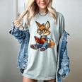 Cute Coyote With Book I Kids Coyote Women's Comfort Colors T-Shirt Denim Cute Coyote With Book I Kids Coyote Women's Comfort Colors T-Shirt Denim