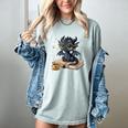 Cute Dragon Books Flower Bookworm Book Lover Women's Comfort Colors T-Shirt Denim