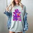 Cute Dragon Reading Books Bookworm Women's Comfort Colors T-Shirt Denim Cute Dragon Reading Books Bookworm Women's Comfort Colors T-Shirt Denim