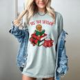 Cute Gingerbread Man Reading Book Nerd Christmas Bookish Women's Comfort Colors T-Shirt Denim Cute Gingerbread Man Reading Book Nerd Christmas Bookish Women's Comfort Colors T-Shirt Denim
