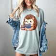 Cute Hedgehog Book Lover Readers Animal Reading Women's Comfort Colors T-Shirt Denim Cute Hedgehog Book Lover Readers Animal Reading Women's Comfort Colors T-Shirt Denim