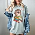 Cute Hedgehog Reading Books Animal Lover Reader Bookworm Women's Comfort Colors T-Shirt Denim