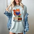 Cute Kawaii Kids Reading Books Glasses Red Panda Lover Women's Comfort Colors T-Shirt Denim Cute Kawaii Kids Reading Books Glasses Red Panda Lover Women's Comfort Colors T-Shirt Denim
