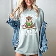 Cute Otter Reading Book Lover Sea Otters Animal Lover Women's Comfort Colors T-Shirt Denim