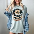 Cute Panda Reading Book Under Moon Bookworm Coffee Lover Women's Comfort Colors T-Shirt Denim