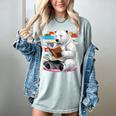 Cute Polar Bear Is Reading a Book Reading Polar Bear Women's Comfort Colors T-Shirt Denim