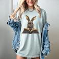Cute Rabbit Bunny Book Lover Women's Comfort Colors T-Shirt Denim