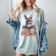 Cute Reading Bunny With Glasses Books Bookworm Reader Book Premium Tri-Blend Women's Comfort Colors T-Shirt Denim