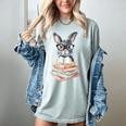 Cute Reading Bunny With Glasses Books Reader Book Bookworm Women's Comfort Colors T-Shirt Denim Cute Reading Bunny With Glasses Books Reader Book Bookworm Women's Comfort Colors T-Shirt Denim